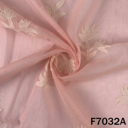 Thread Work Pure Mul Chanderi Fabric - F7032