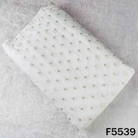 Zari Work Chinnon Chiffon Fabric - F5539