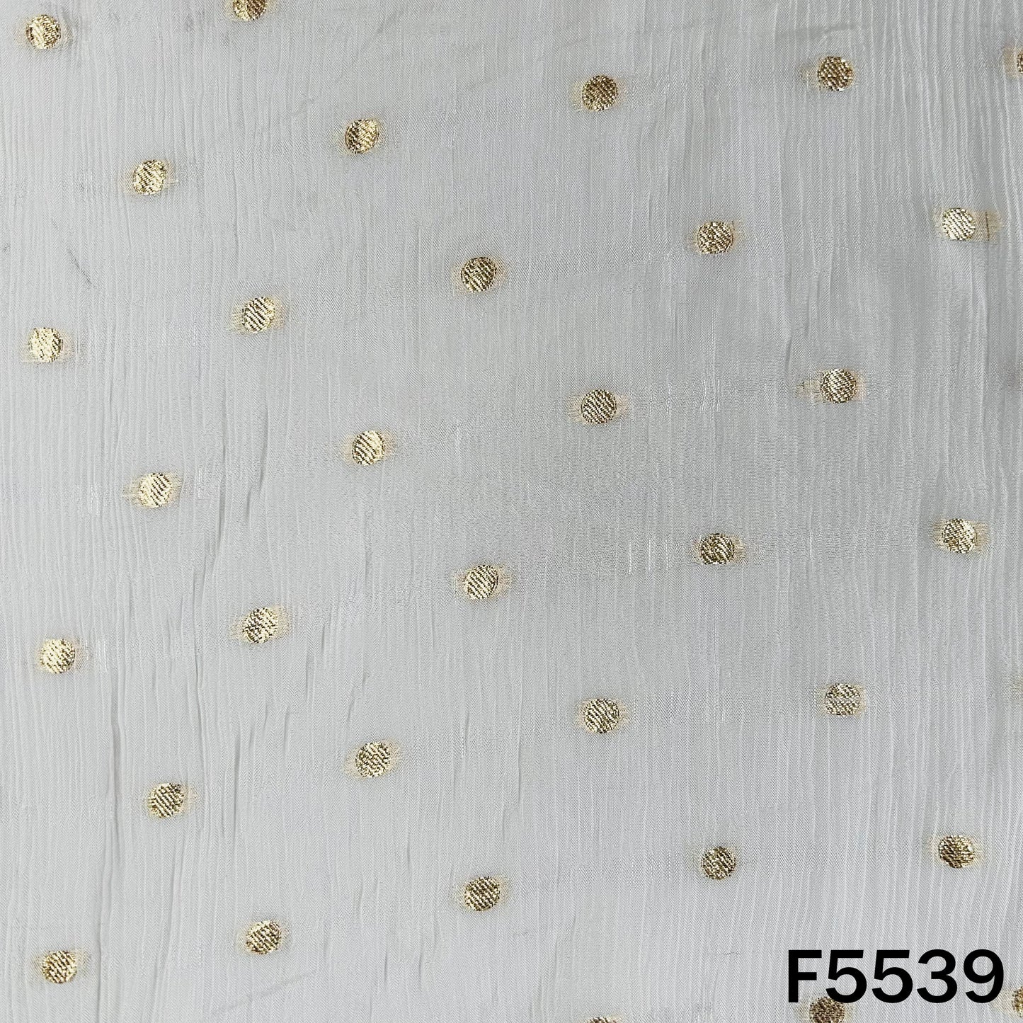 Zari Work Chinnon Chiffon Fabric - F5539