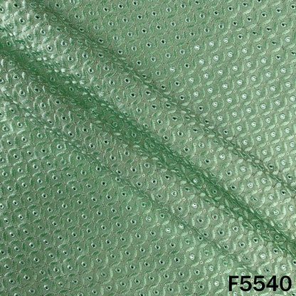 Thread Sequins Embroidered Upada Silk Fabric - F5540