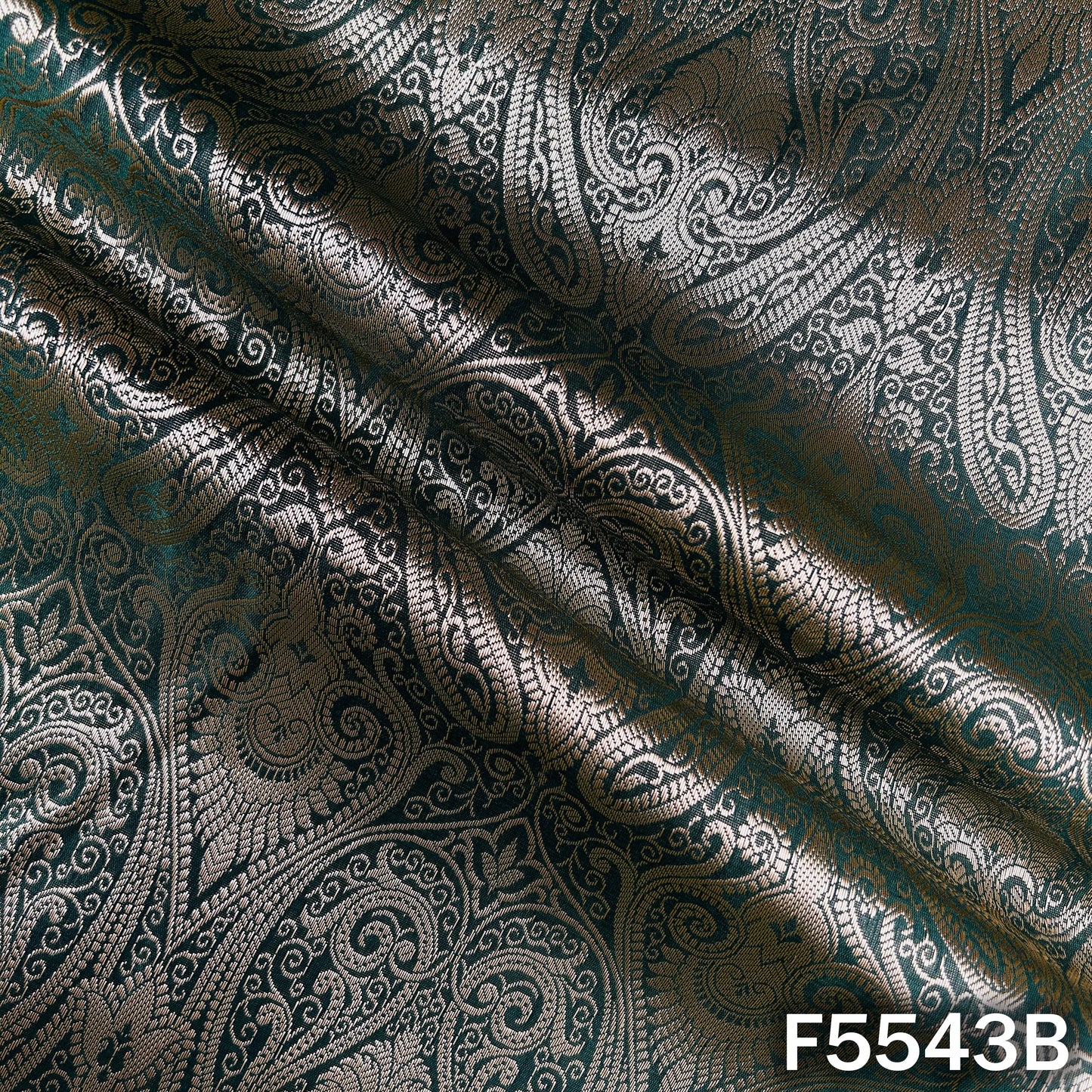 Zari Work Brocade Silk Fabric - F5543