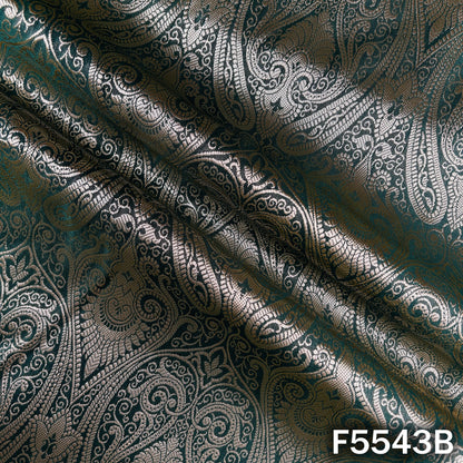Zari Work Brocade Silk Fabric - F5543