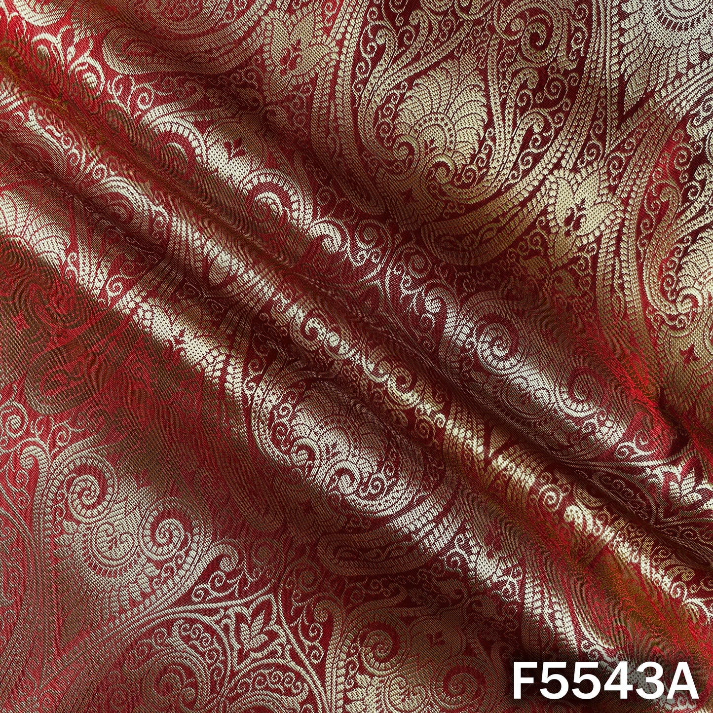 Zari Work Brocade Silk Fabric - F5543