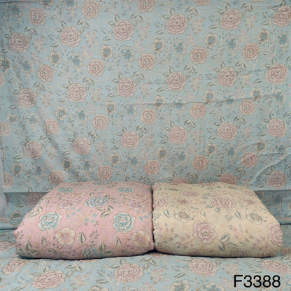 Position Print Embroidered On Uppada Silk Fabric-F3388