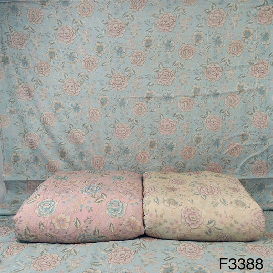 Position Print Embroidered On Uppada Silk Fabric-F3388