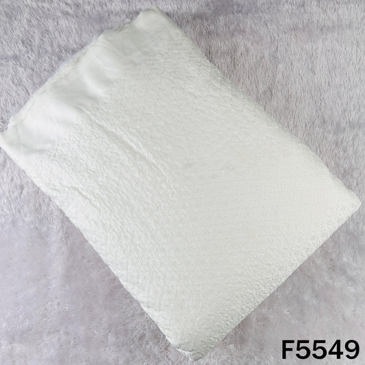 Dyeable Thread Sequins Embroidered  Modal Satin Fabric - F5549