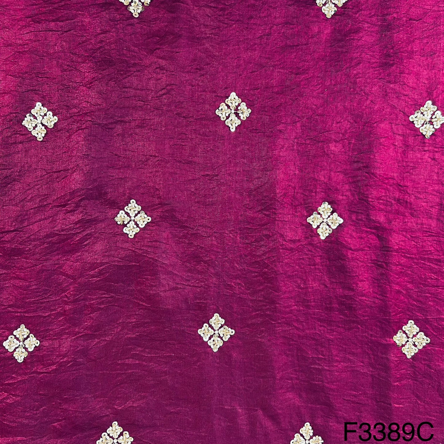 Cut Dana Work Satin Silk Fabric-F3389