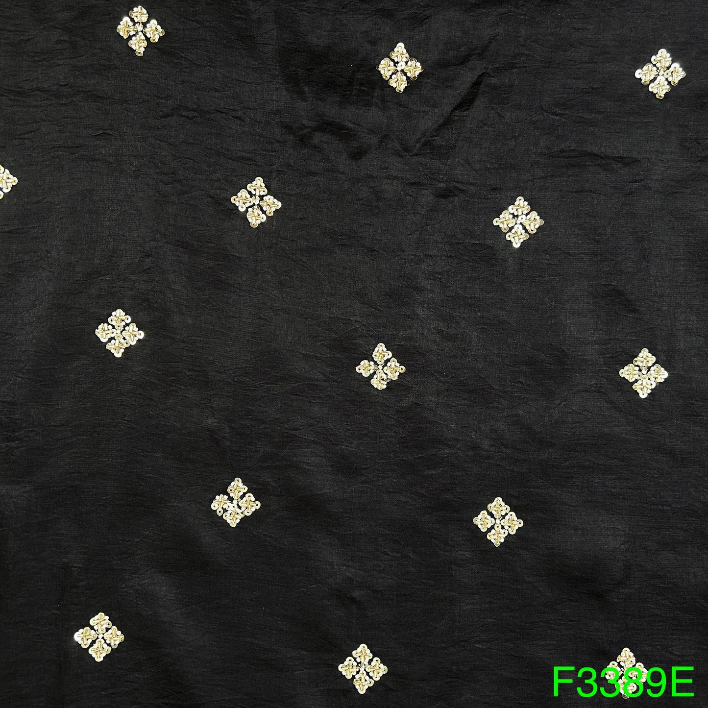 Cut Dana Work Satin Silk Fabric-F3389