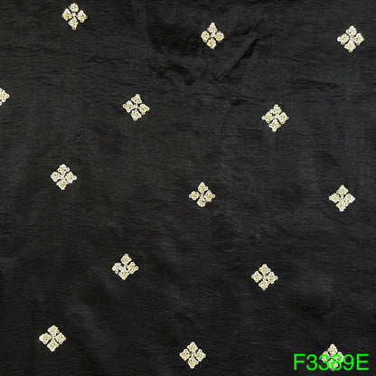Cut Dana Work Satin Silk Fabric-F3389