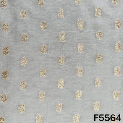 Dyeable Zari Work Chinnon Chiffon Fabric - F5564