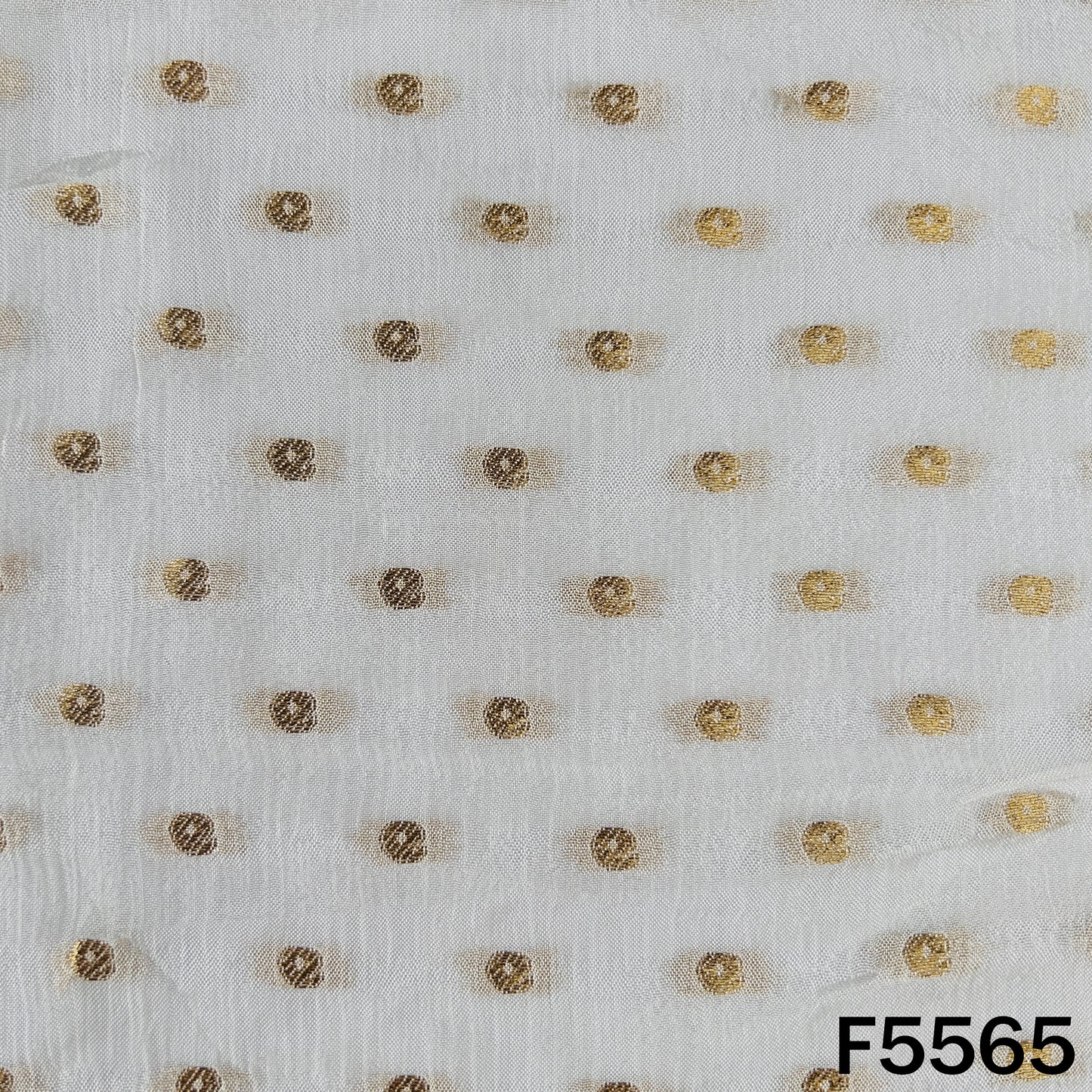 Dyeable Zari Work Chinnon Chiffon Fabric - F5565