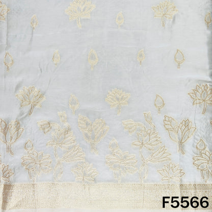 Dyeable Zari Work Upada Silk Fabric - F5566