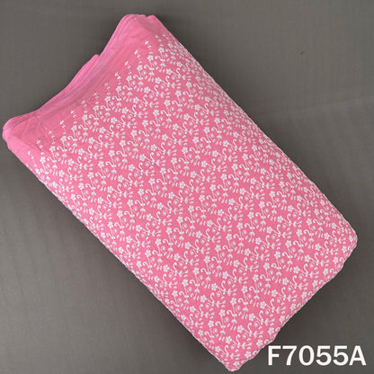 Thread Embroidered Cambric Cotton Fabric - F7055