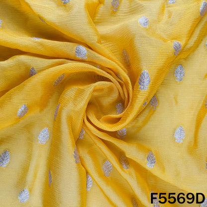Zari Work Chinnon Chiffon Fabric - F5569