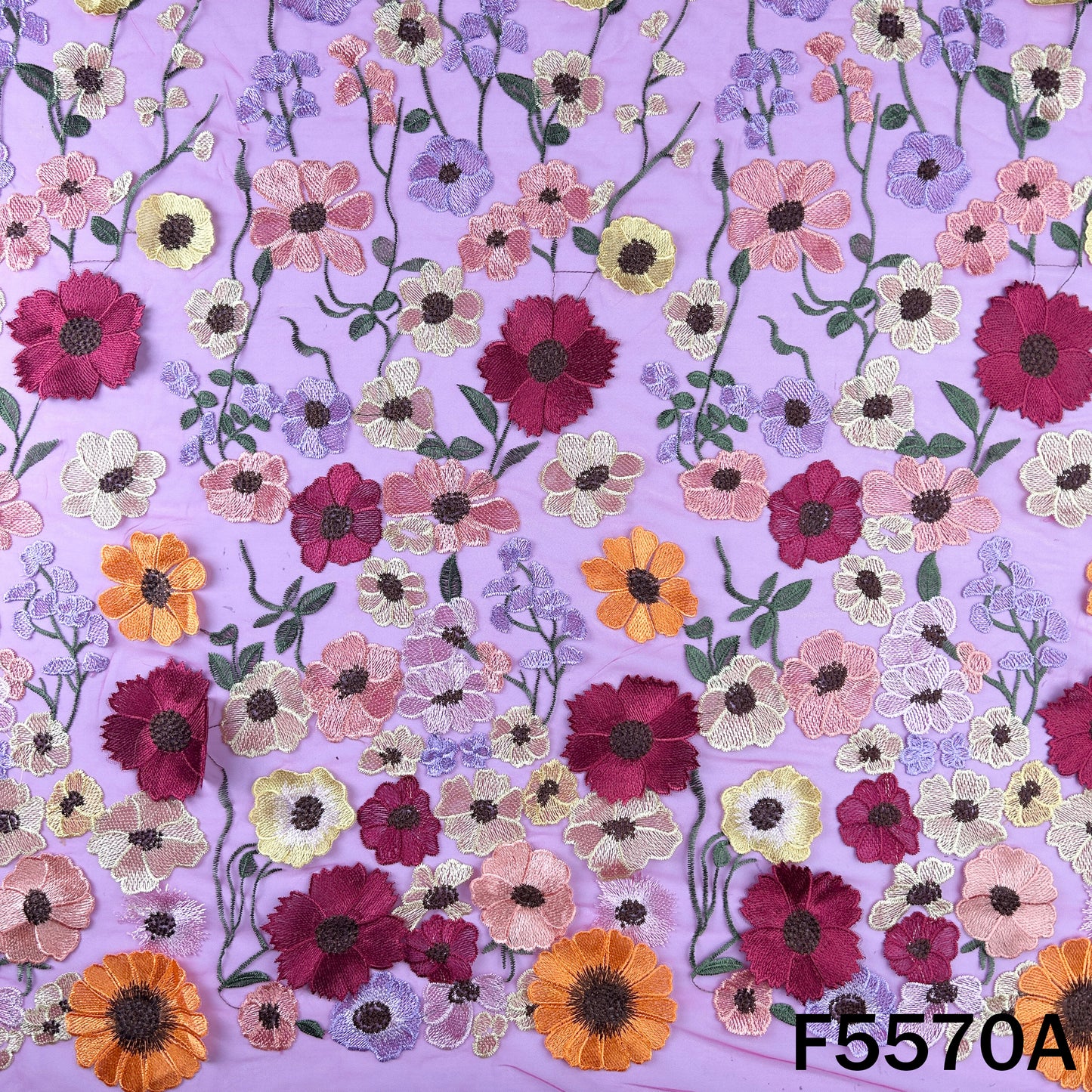 Applique Work Net Fabric - F5570