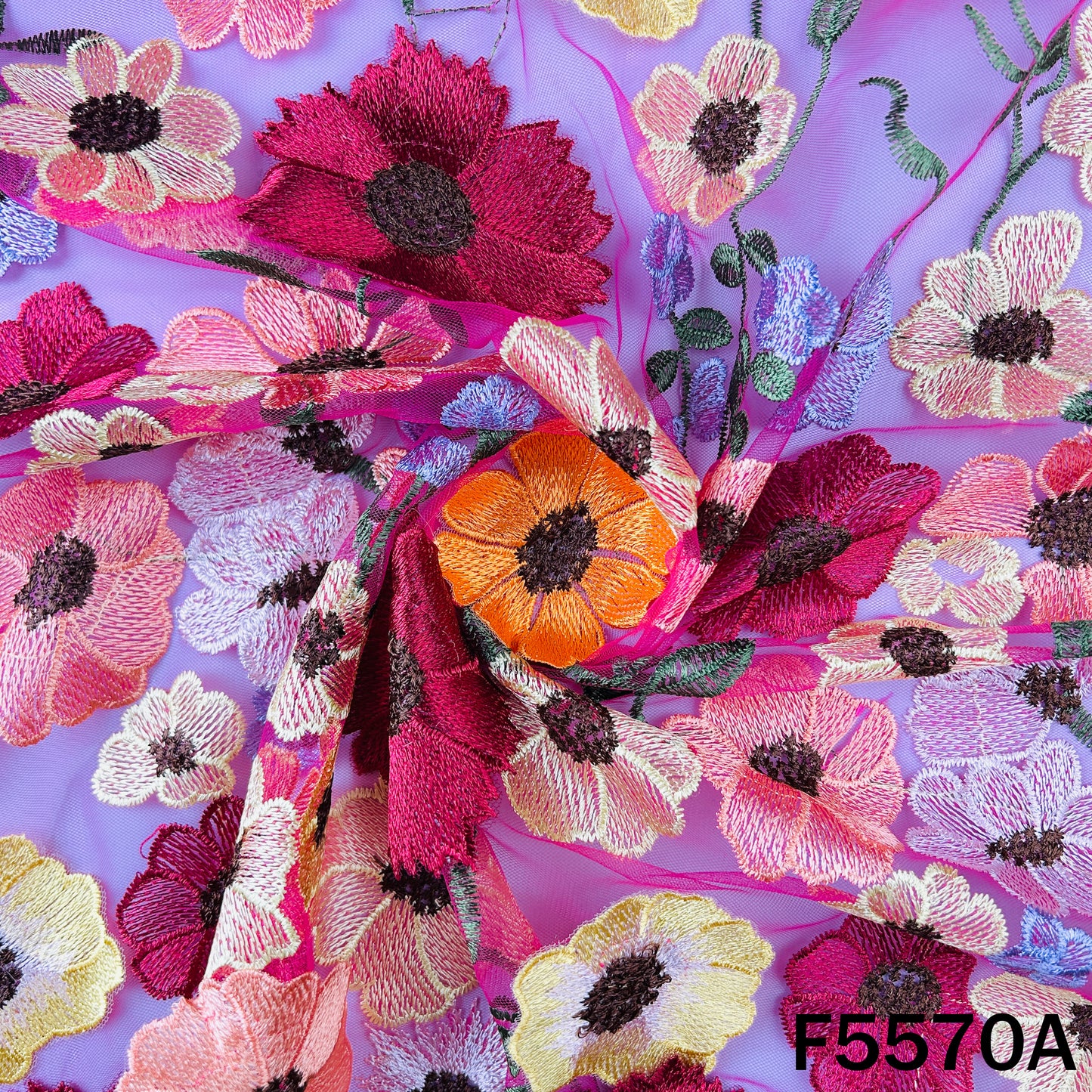 Applique Work Net Fabric - F5570