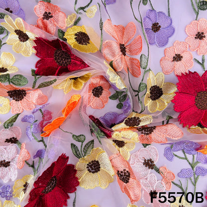 Applique Work Net Fabric - F5570