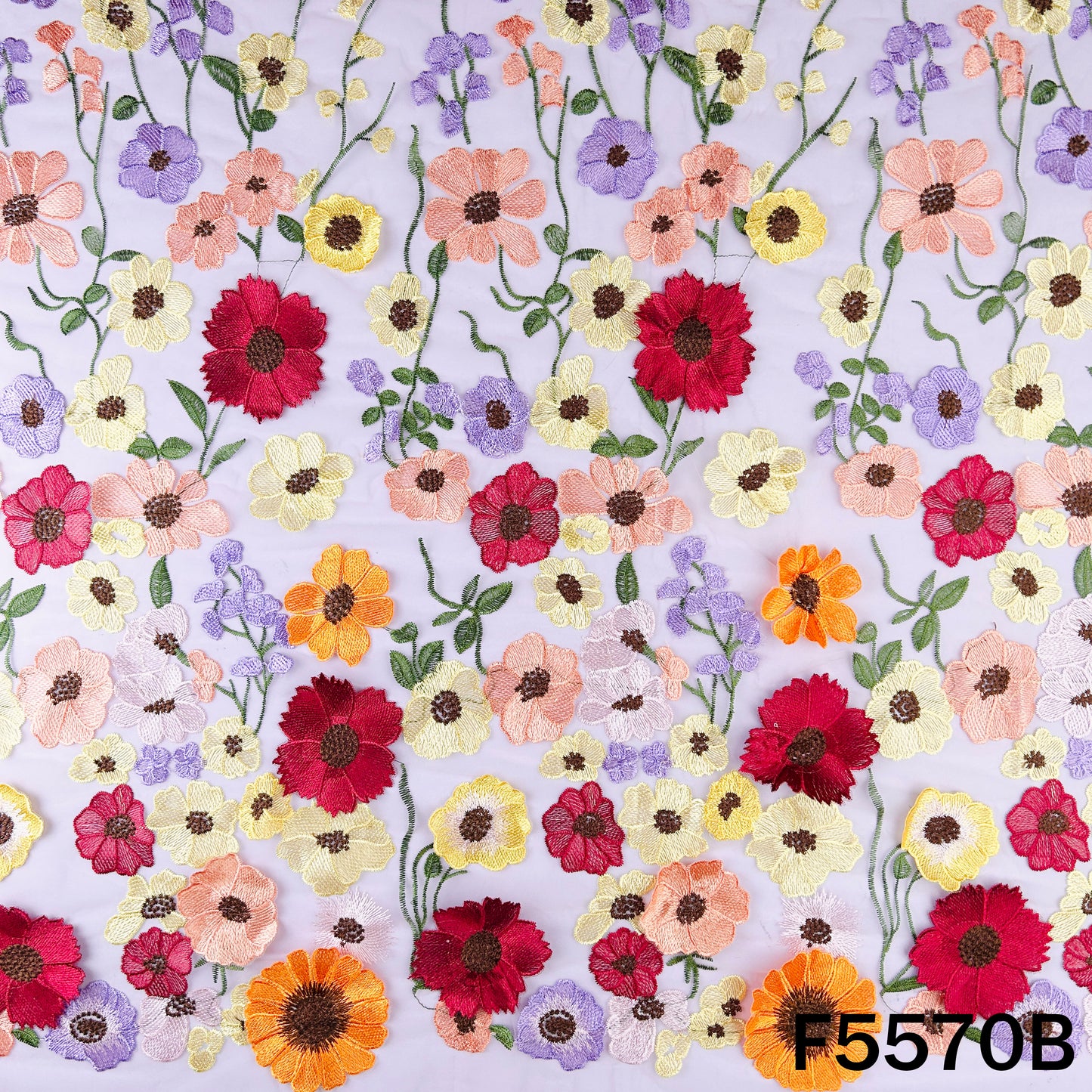 Applique Work Net Fabric - F5570