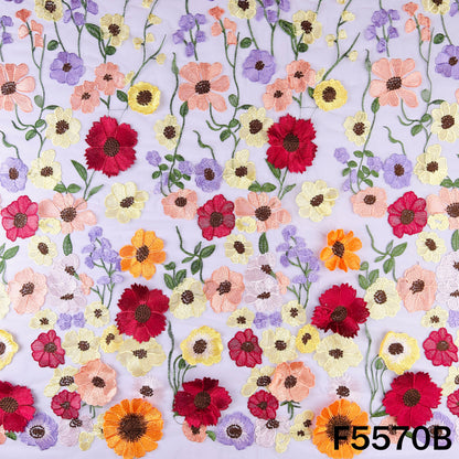 Applique Work Net Fabric - F5570