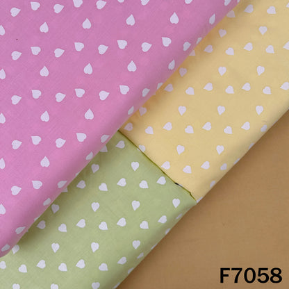 Heart Print Lizzy Bizzy Cotton Fabric - F7058