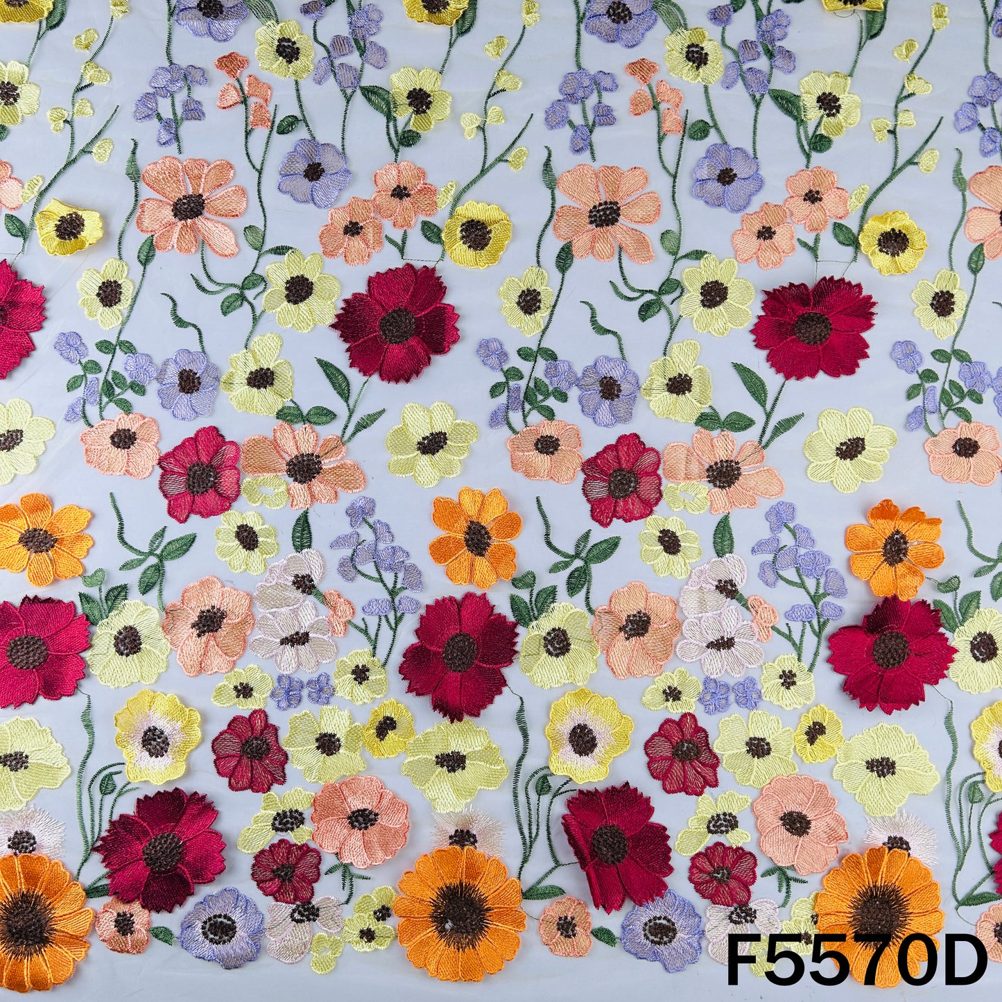 Applique Work Net Fabric - F5570