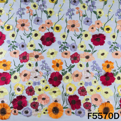 Applique Work Net Fabric - F5570