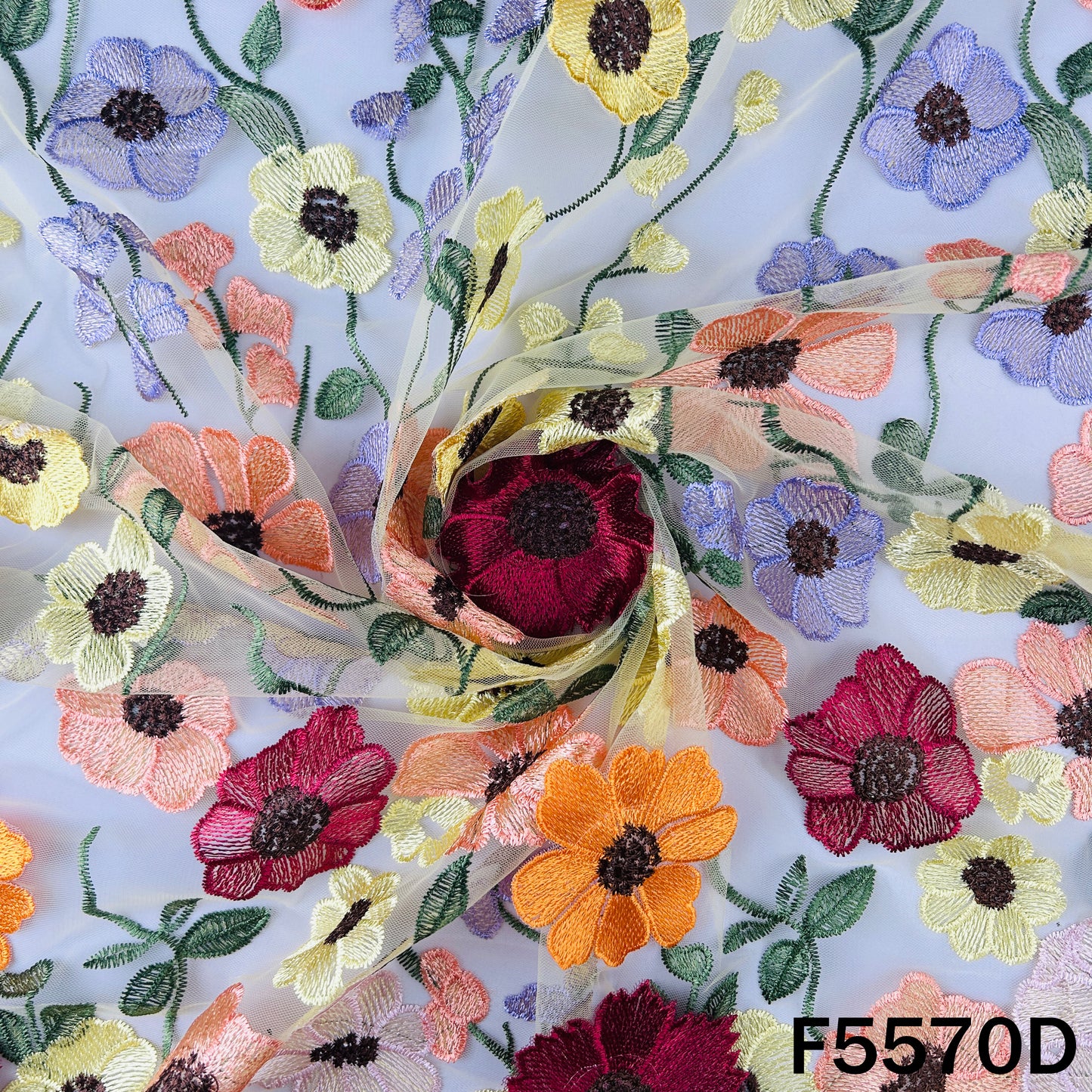 Applique Work Net Fabric - F5570