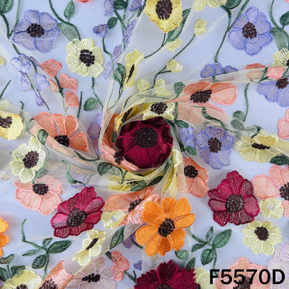 Applique Work Net Fabric - F5570