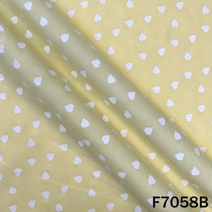 Heart Print Lizzy Bizzy Cotton Fabric - F7058