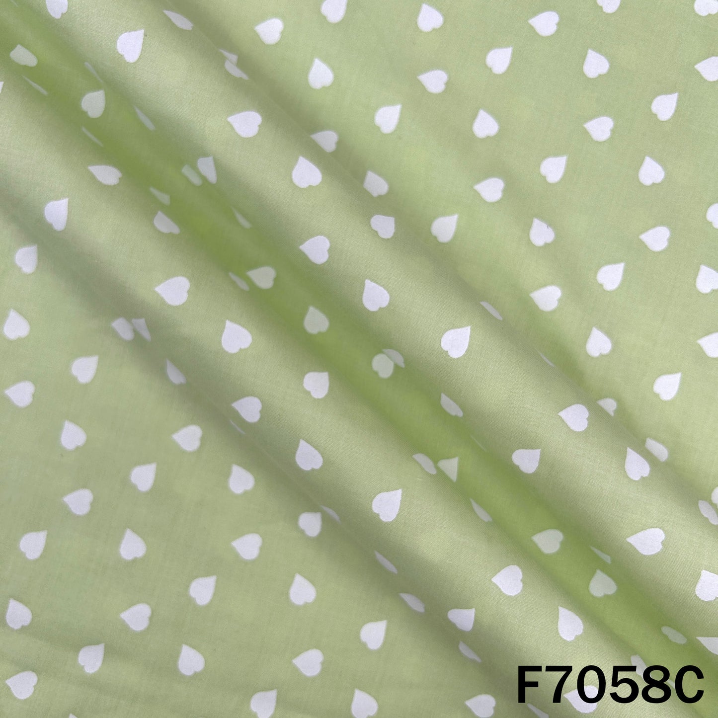 Heart Print Lizzy Bizzy Cotton Fabric - F7058