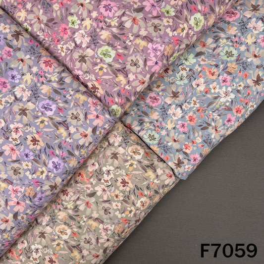 Printed Lizzy Bizzy Cotton Fabric - F7059