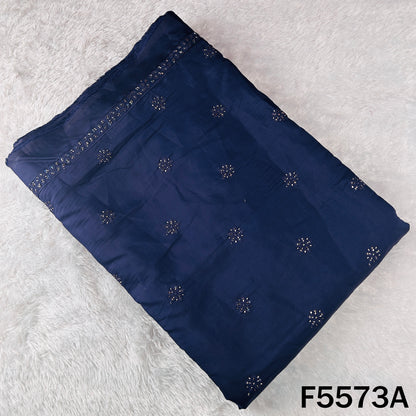 Cut Dana Thread Embroidered Cotton Silk Fabric - F5573