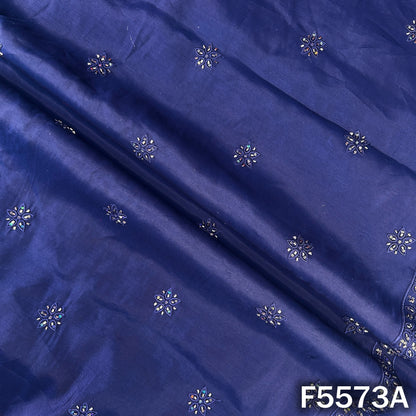 Cut Dana Thread Embroidered Cotton Silk Fabric - F5573