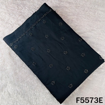 Cut Dana Thread Embroidered Cotton Silk Fabric - F5573