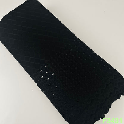Thread Sequins Embroidered Rayon Cotton Fabric-F3431