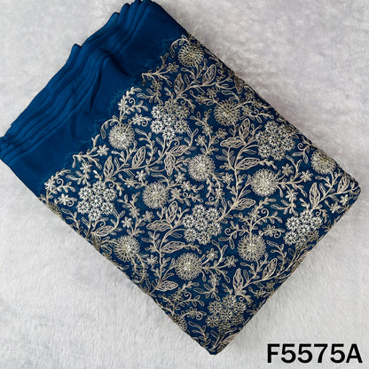 Zari Sequins Emberoidered Georgette Fabric - F5575