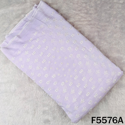 Thread Sequins Embroidered Dola Silk Fabric - F5576