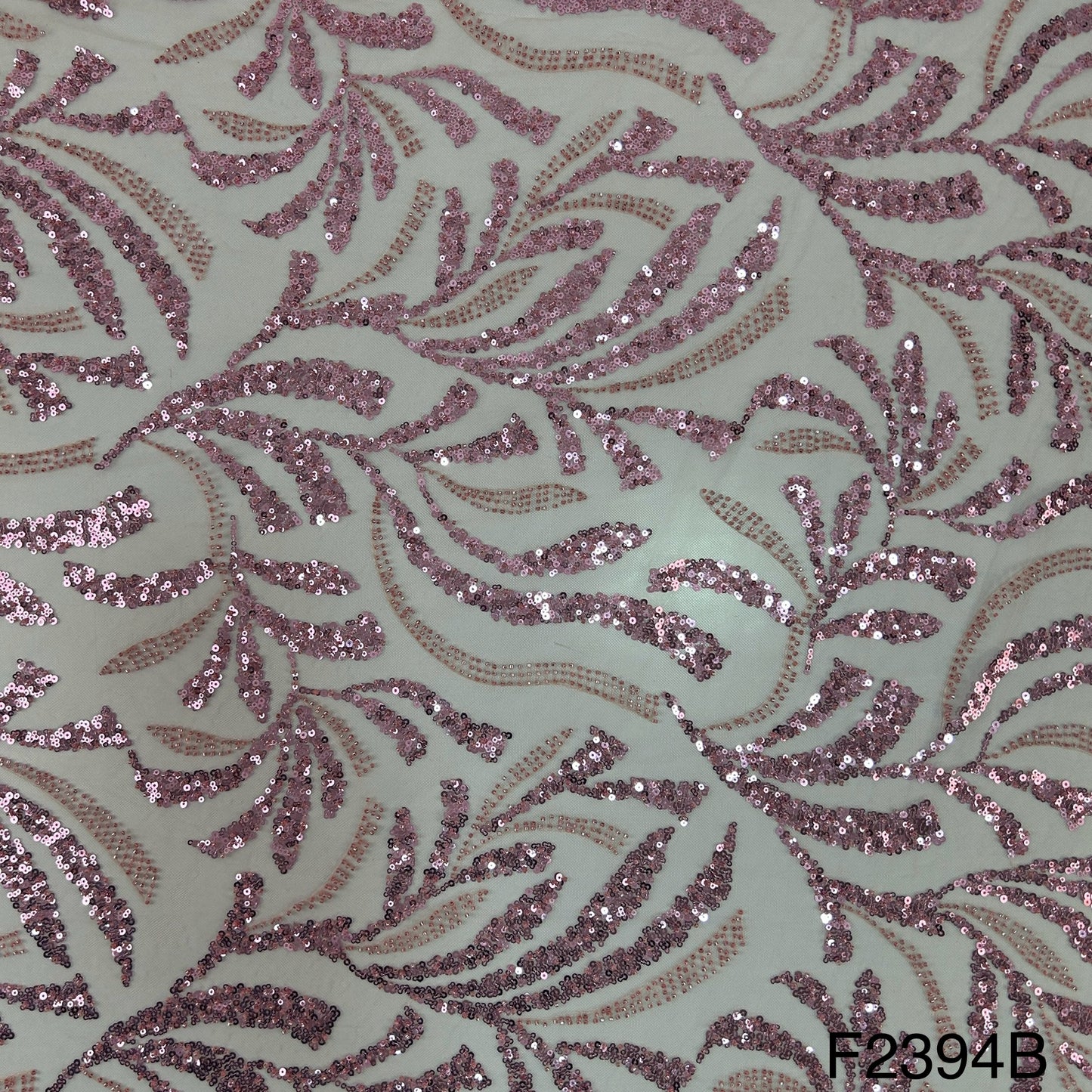 Sequins Cut Dana Work Embroidered Net fabric - F2394