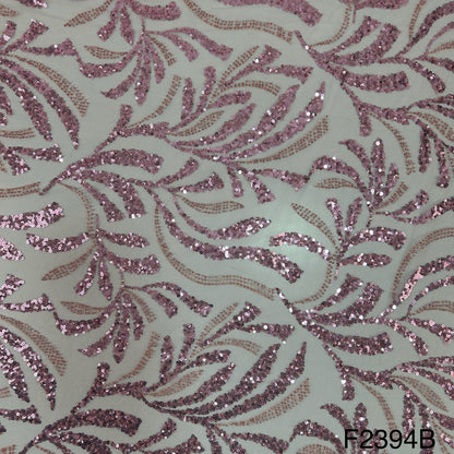 Sequins Cut Dana Work Embroidered Net fabric - F2394