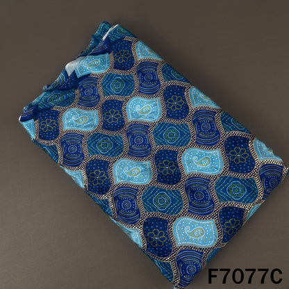 Bandhani Print Zari Sequins Crepe Fabric - F7077