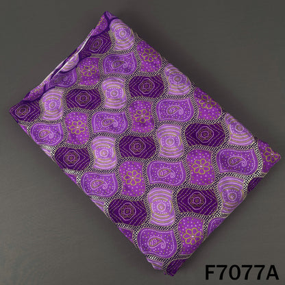 Bandhani Print Zari Sequins Crepe Fabric - F7077
