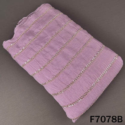 Cut Dana Sequins Pearl Work Organza Fabric - F7078