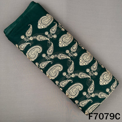 Thread Embroidered 2*2 Rubia Cotton Fabric - F7079