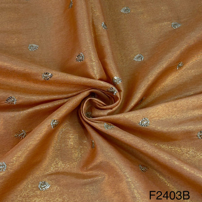 Zari Sequins Buti Shimmer Tissue Fabric-F2403
