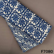 Indigo Print Cambric Cotton Fabric - F7080