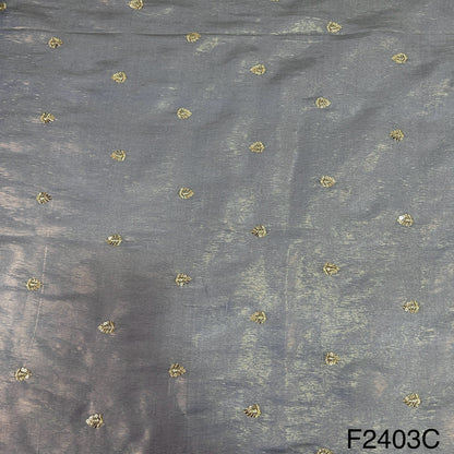 Zari Sequins Buti Shimmer Tissue Fabric-F2403