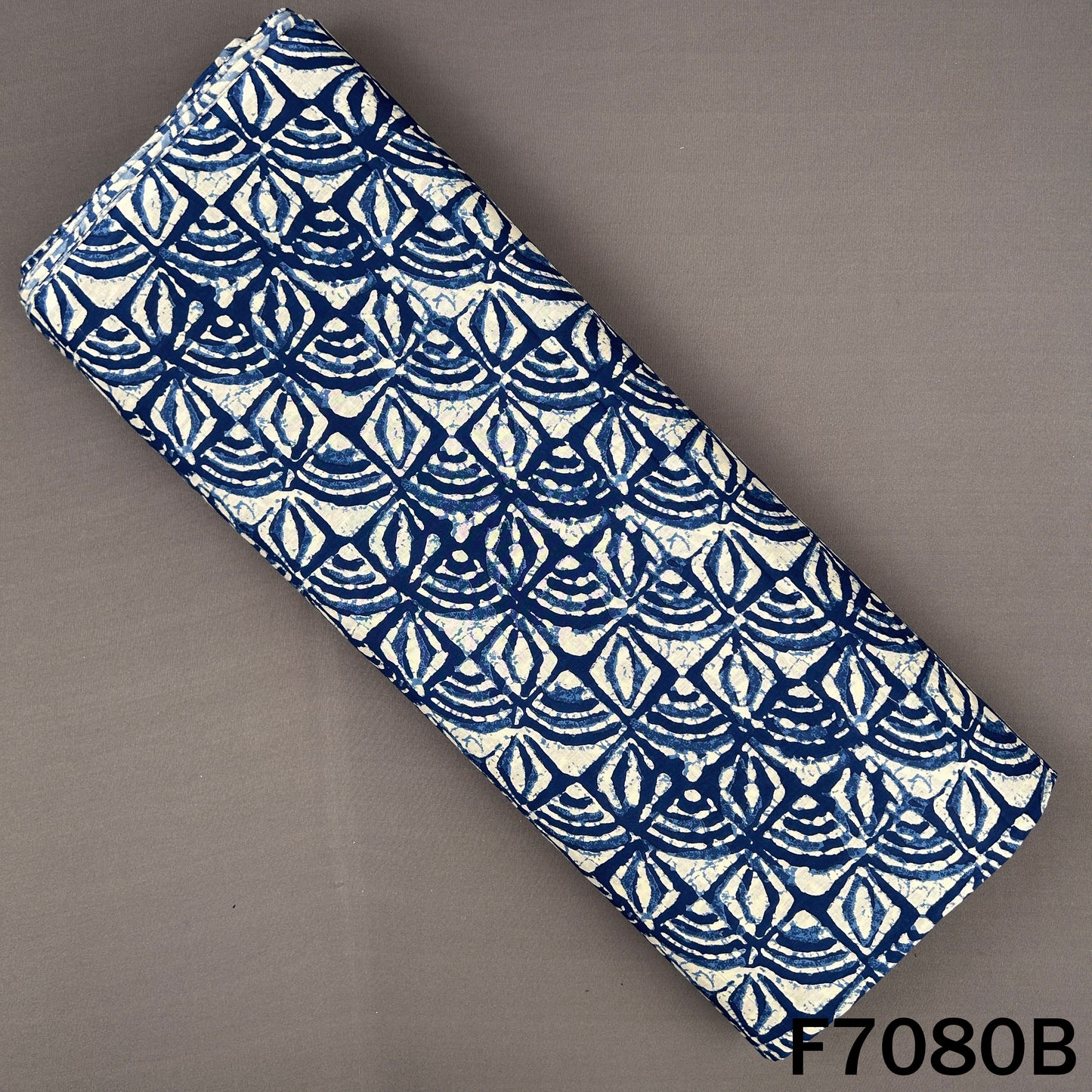 Indigo Print Cambric Cotton Fabric - F7080