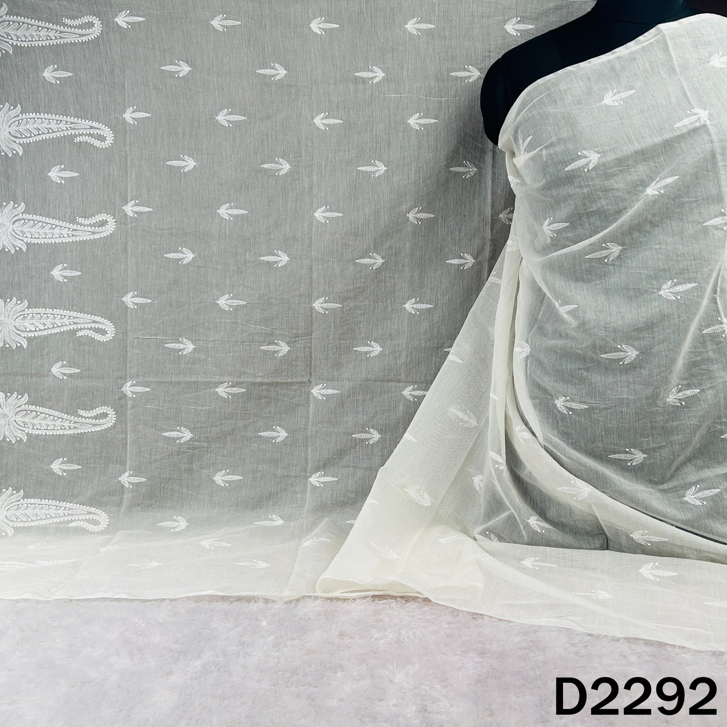 Dyeable Thread Work Chanderi Silk Dupatta - D2292