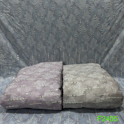 Thread Sequins Rayon Fabric-F2405