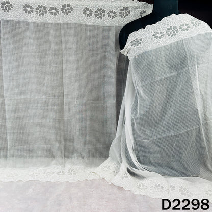 Dyeable Thread Work Kota Cotton Dupatta - D2298